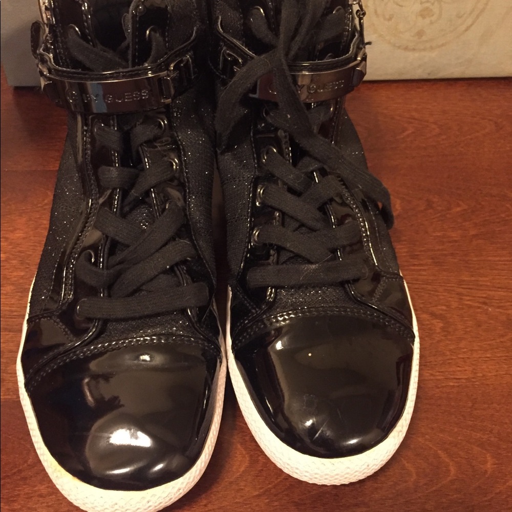 Guess black high tops size 9